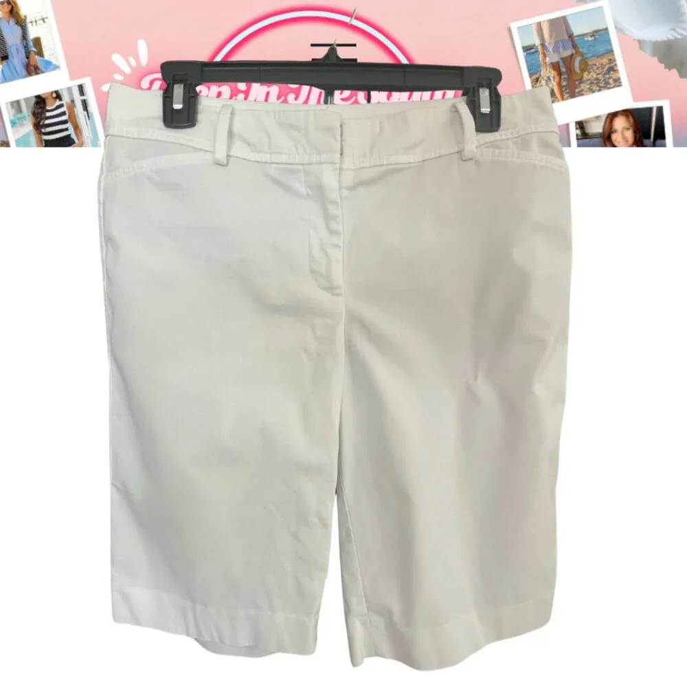 Talbots The Perfect Shorts โ White โ Size 4 โ 10" Inseam | Pre-Owned - Picture 1 of 7